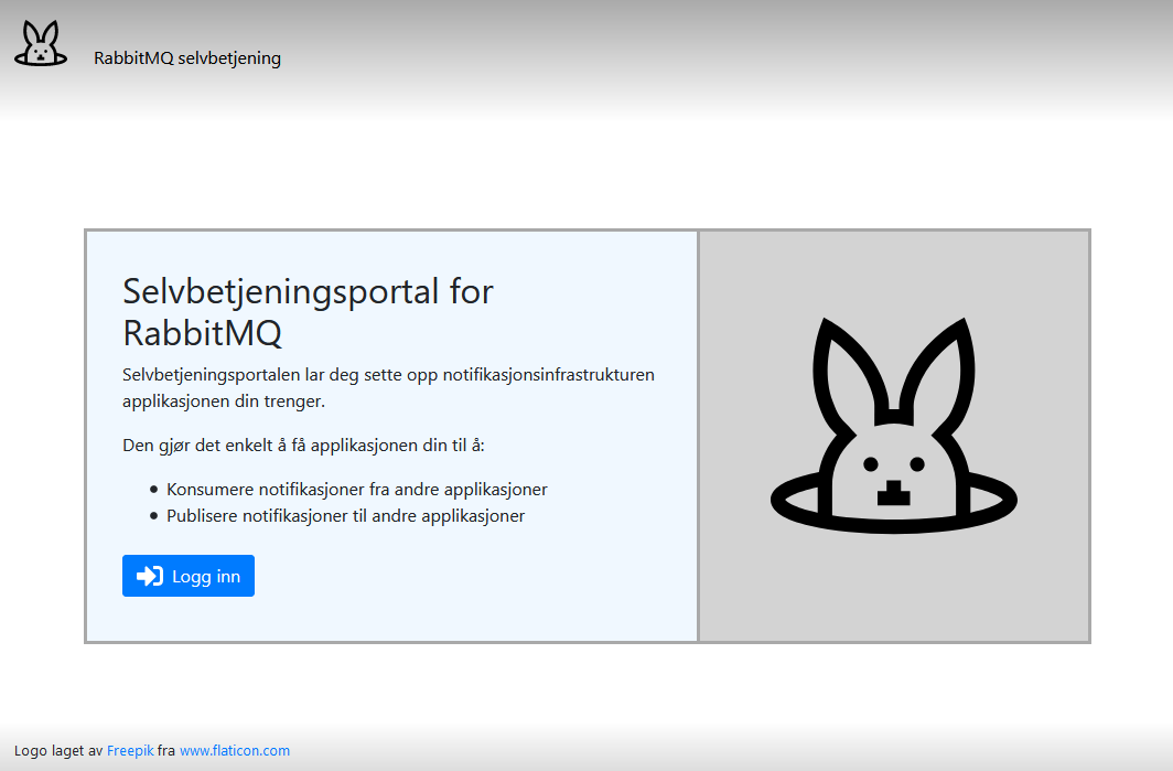 Skjermskudd av startsiden til selvbetjeningsportalen