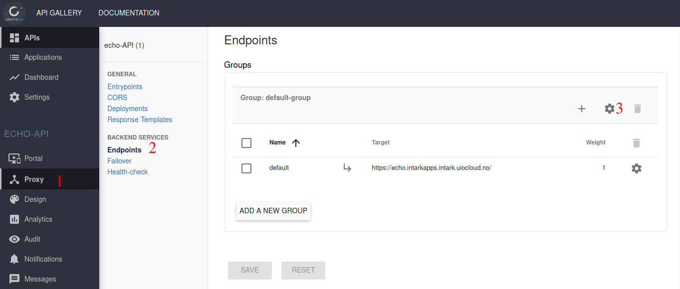 Konfigurere endpoints