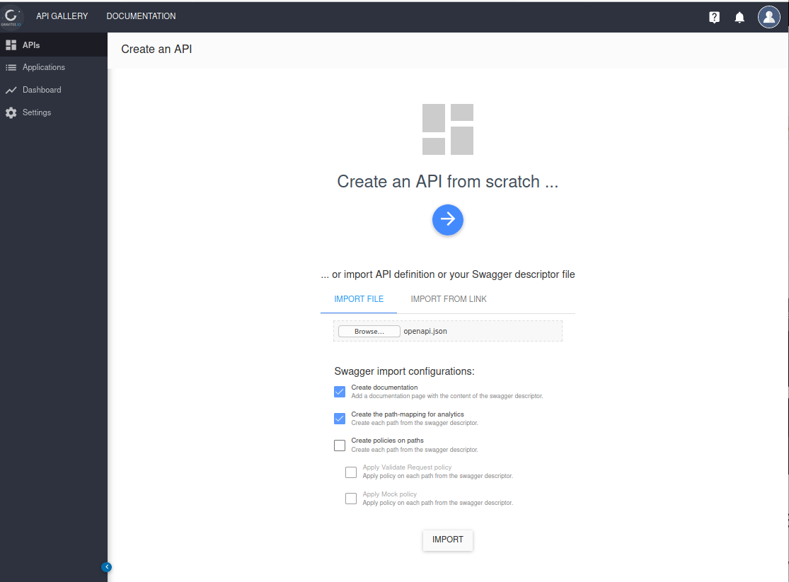 Lag nytt API