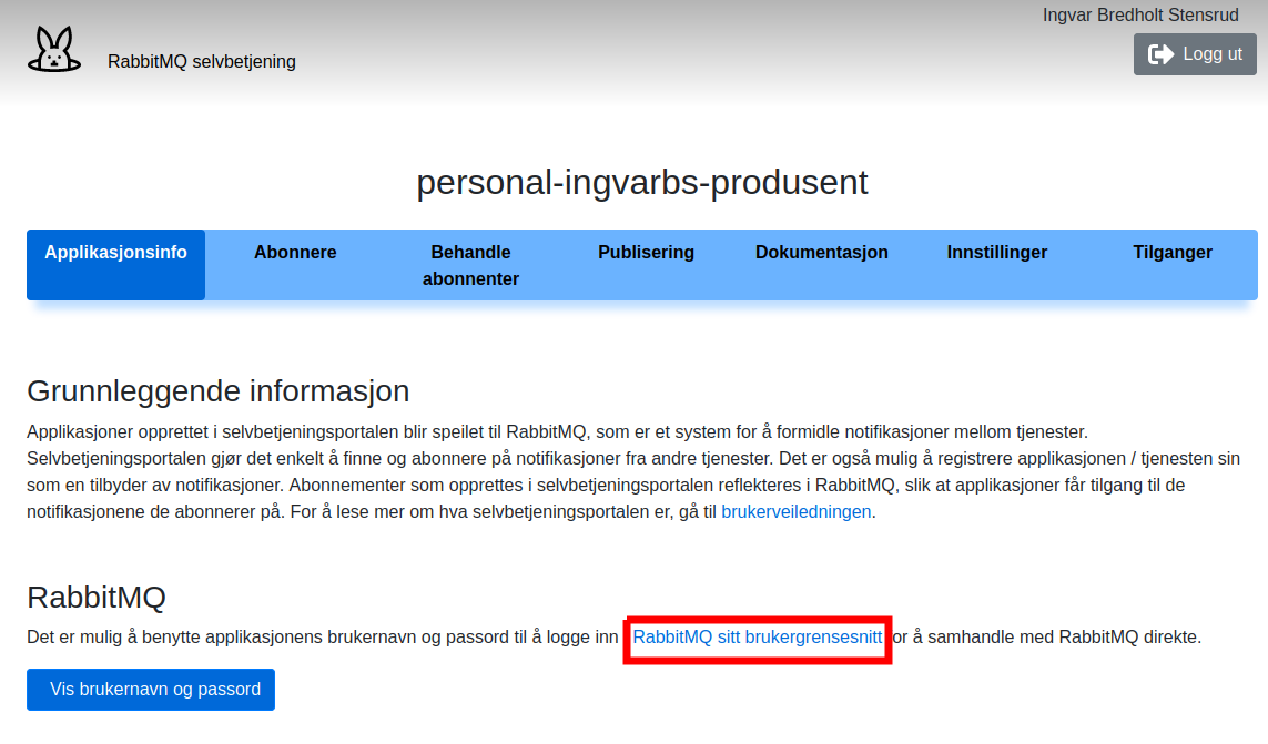 applikasjonsinfo i BROM